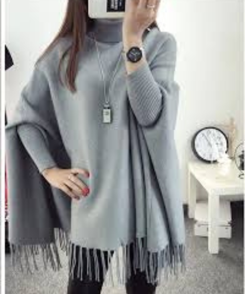 Ash Luxe Premium Grey Women’s Poncho