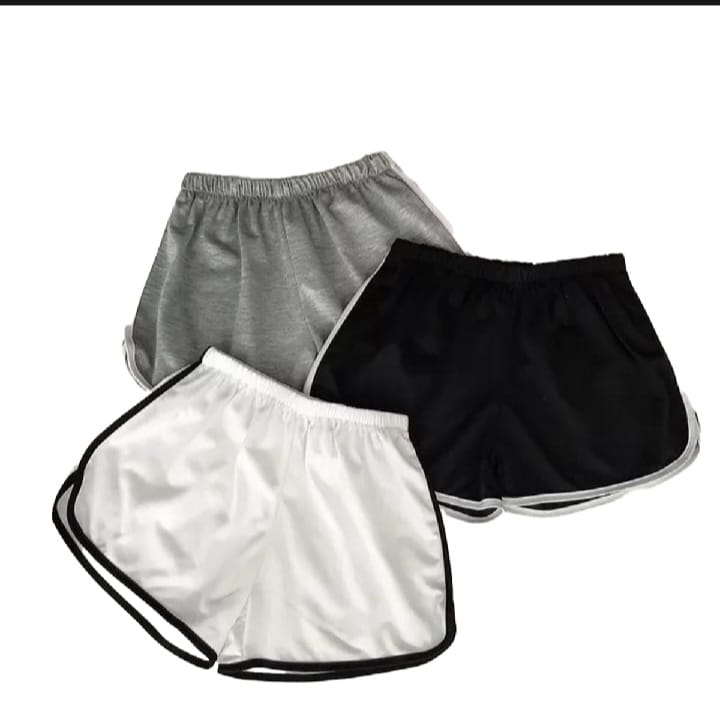 Pack of 3 plain shorts for ladies
