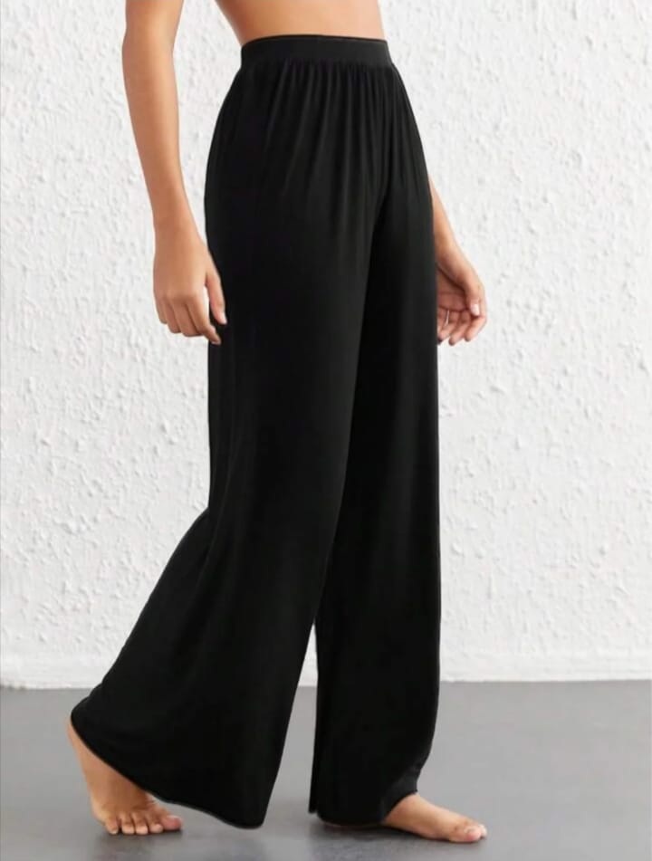 Aurelia Noir Premium Black Wide-Leg Pants