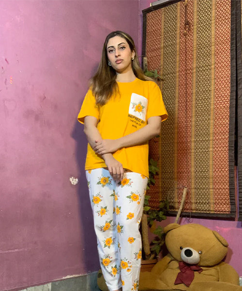 Inspired Floral Printed Nightwear Set