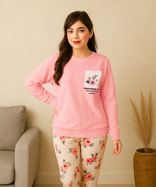 "Inspired by the Flower" Floral Comfort Loungewear Set