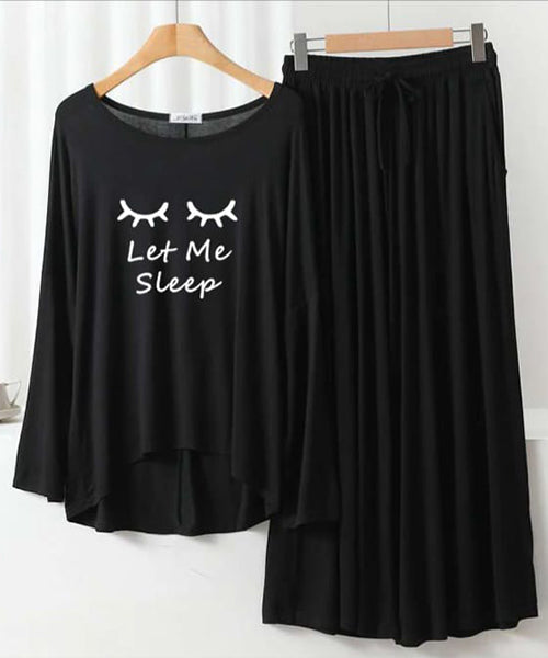 "Let Me Sleep" Flowy Comfort Pajama Set
