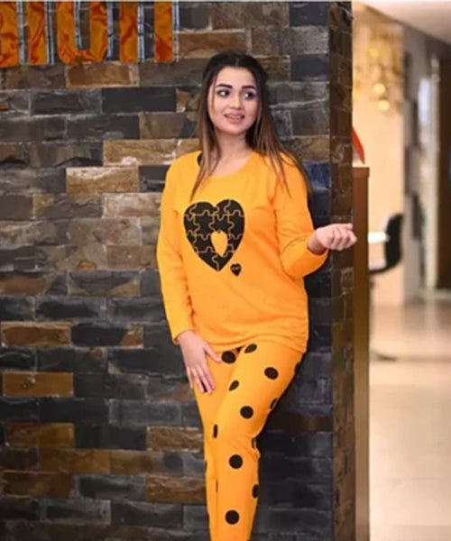 Bright Polka Dot Pajama Set – Stylish & Cozy Nightwear for Women